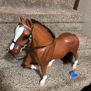 American Girl Brown Horse with Black Bridle